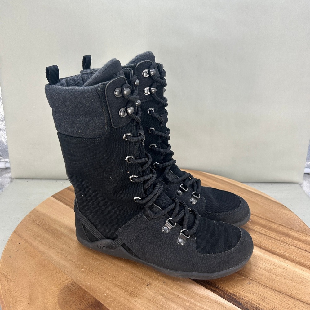 Xero Shoes Mika Zipper Womens 6.5 Black Barefoot Winter Boot Lightweight Minimal